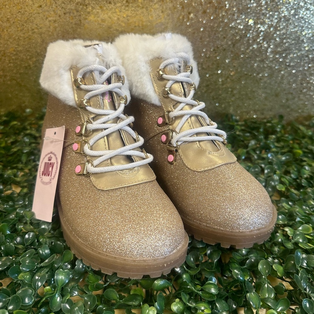Juicy Couture Gold Sparkle Girls Boots JJK Castro - Picture 4 of 5